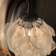 Lustre suspension en verre fleur vintage