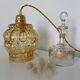 Walking lamp (or pendant light) with vintage amber glass globe