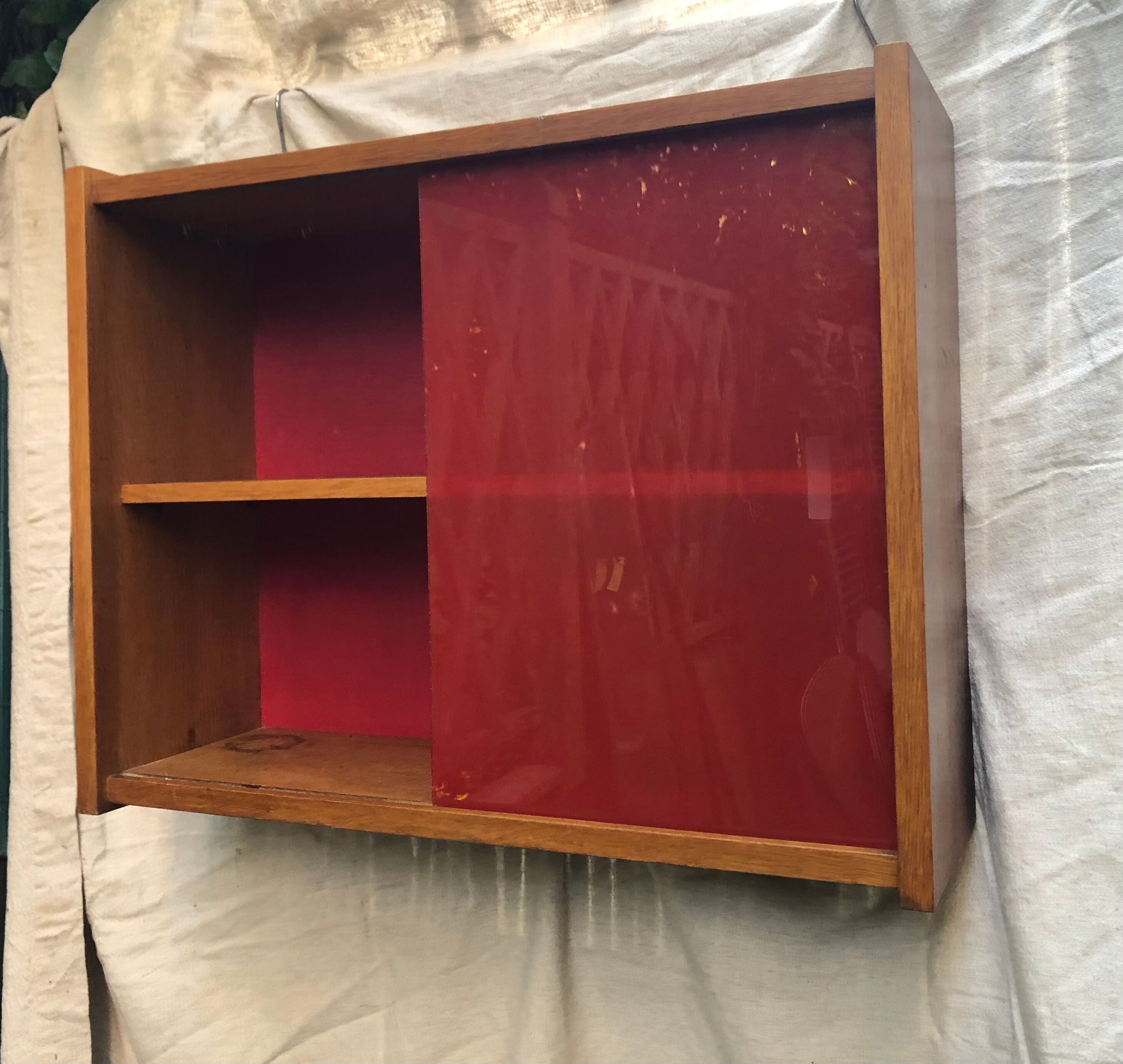 Wall showcase vintage storage furniture 60s