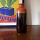 Mid-century orange & brown ceramic vase, Aldo Londi Bitossi Italy 1970s