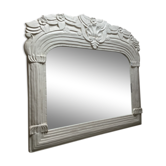 Carved wooden wall mirror 70x45cm