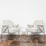 Pair of "bat" armchairs by wchód zadziele, 1960s