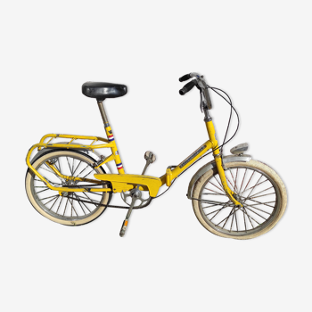 Vélo pliable vintage jaune Motoconfort années 70