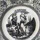 Box of 6 dessert plates in Gien earthenware, "the language of flowers"