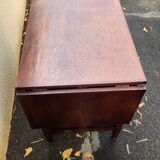 Beautiful 1940s beechwood desk with drop-leaf front