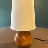 Solid wood ball lamp