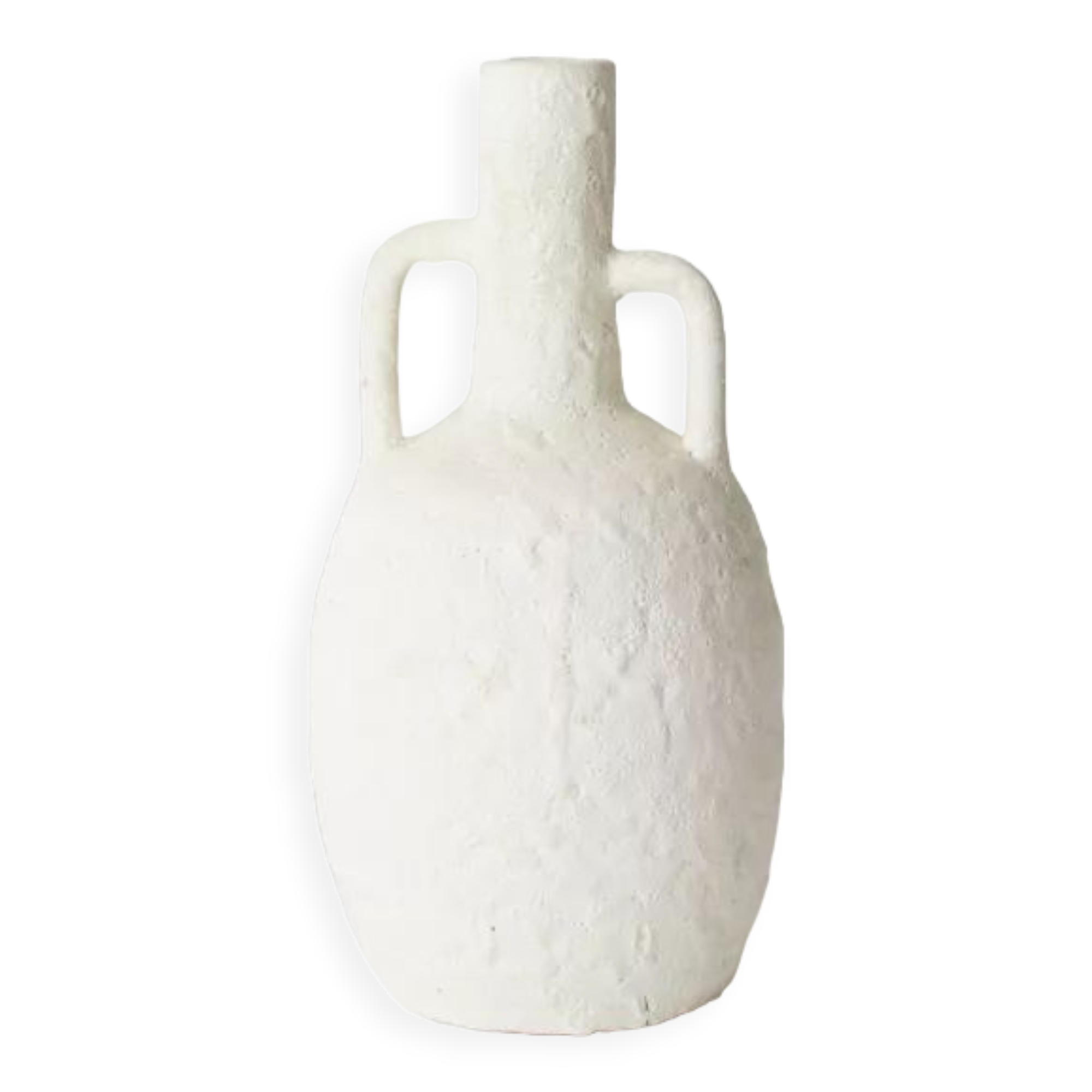 White stoneware vase
