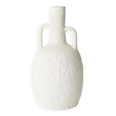 White stoneware vase