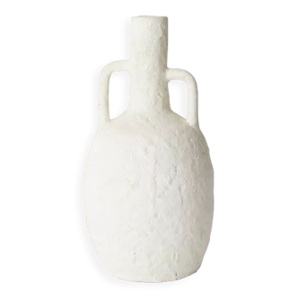 Vase en grès blanc
