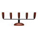 Teak candlestick in mid-century Danish string style, 1960s.