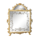 Miroir laqué italien avec des décorations florales du 20ème siècle