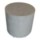 Pastel blue cylindrical coffee table "Tambour" – Artisan design.