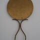 Vintage stone brass hand mirror