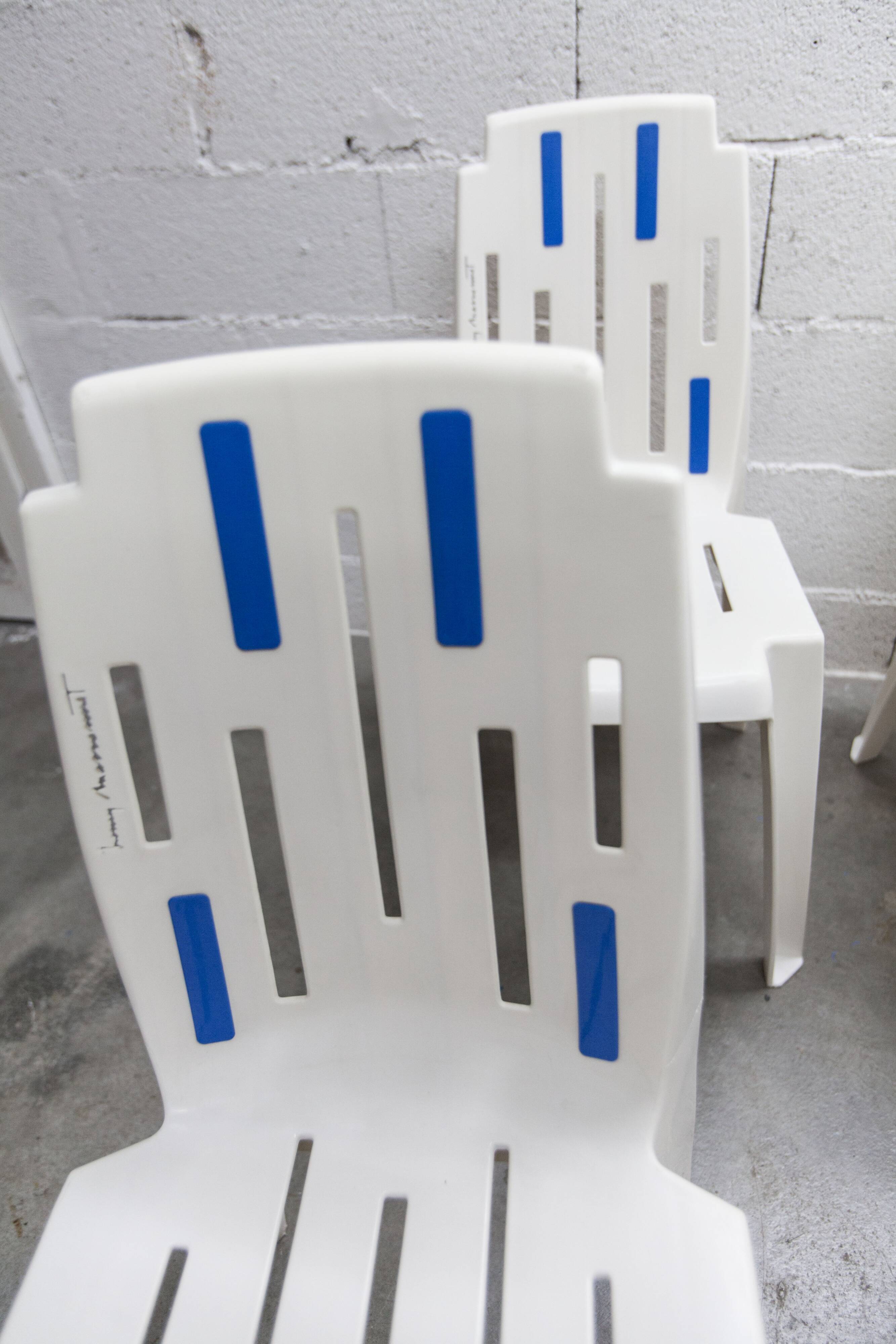 6 Mambo design chairs by Pierre Paulin, Henry Massonet line, by Stamp 1990.