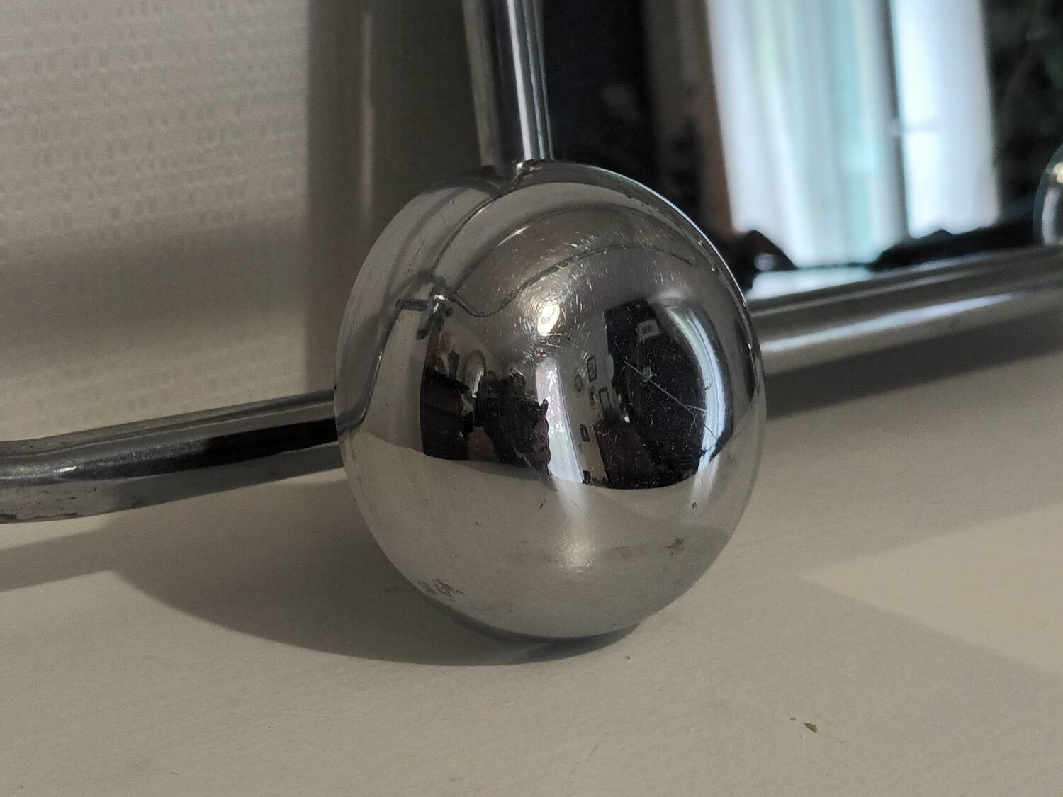 Vintage chrome wall coat rack