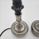 Pair of pewter lamp bases