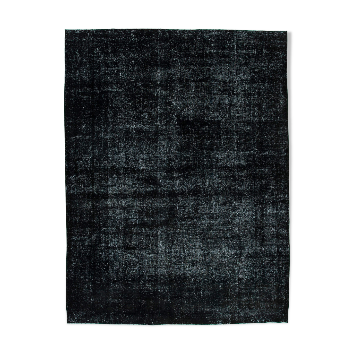 Handwoven Persian Overdyed 292 cm x 386 cm Black Wool Carpet