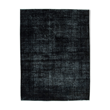 Handwoven Persian Overdyed 292 cm x 386 cm Black Wool Carpet