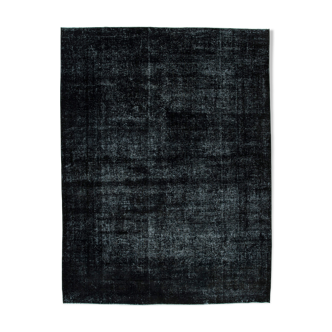 Handwoven Persian Overdyed 292 cm x 386 cm Black Wool Carpet