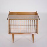 Table d’appoint porte-revues “compas” moderniste