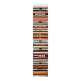 Tapis Kilim Vintage Turc Oushak fait main en laine et coton blanc 60x295