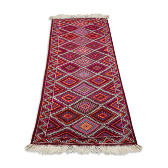Red carpet, Moroccan Berber carpet, carpet handmade 150x80cm