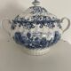 Antique English earthenware tureen, Johnson Bros “coaching scenes” model.