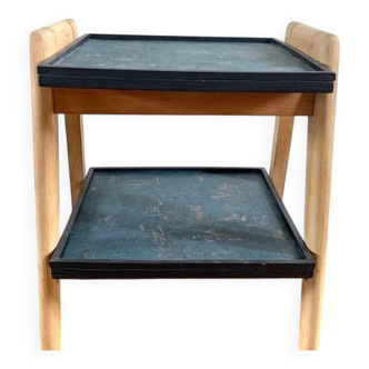 Side table or sofa end table with compass feet