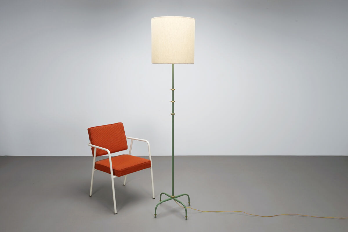 Floor lamp of decorators of the 1940s 1950s in brass
