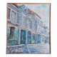 Tableau signé représentant une rue pavée du vieux Lille