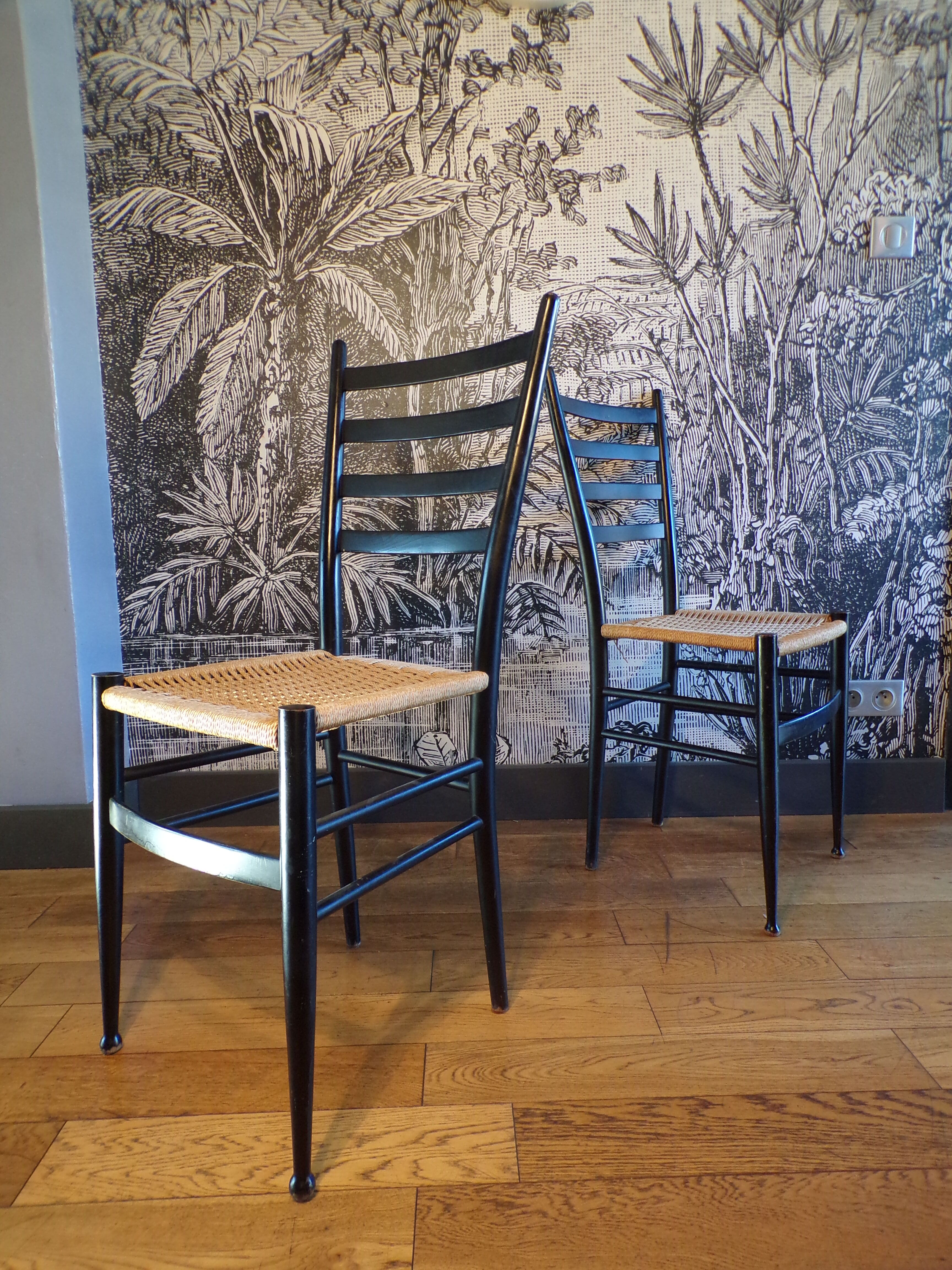 Paire de chaises italiennes Otto Gerdau