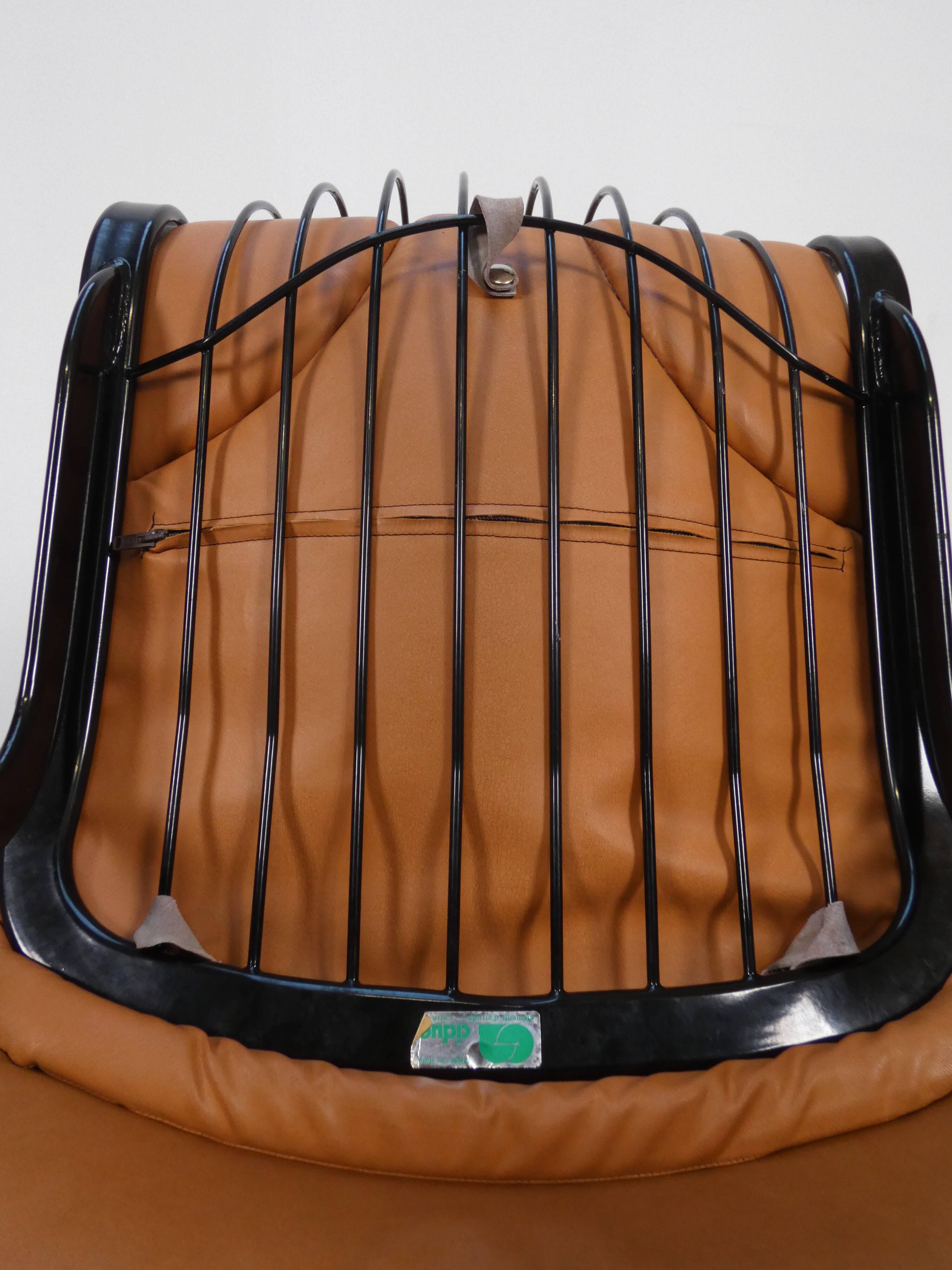 Chaises Willy Rizzo pour Cidue Italie - cuir