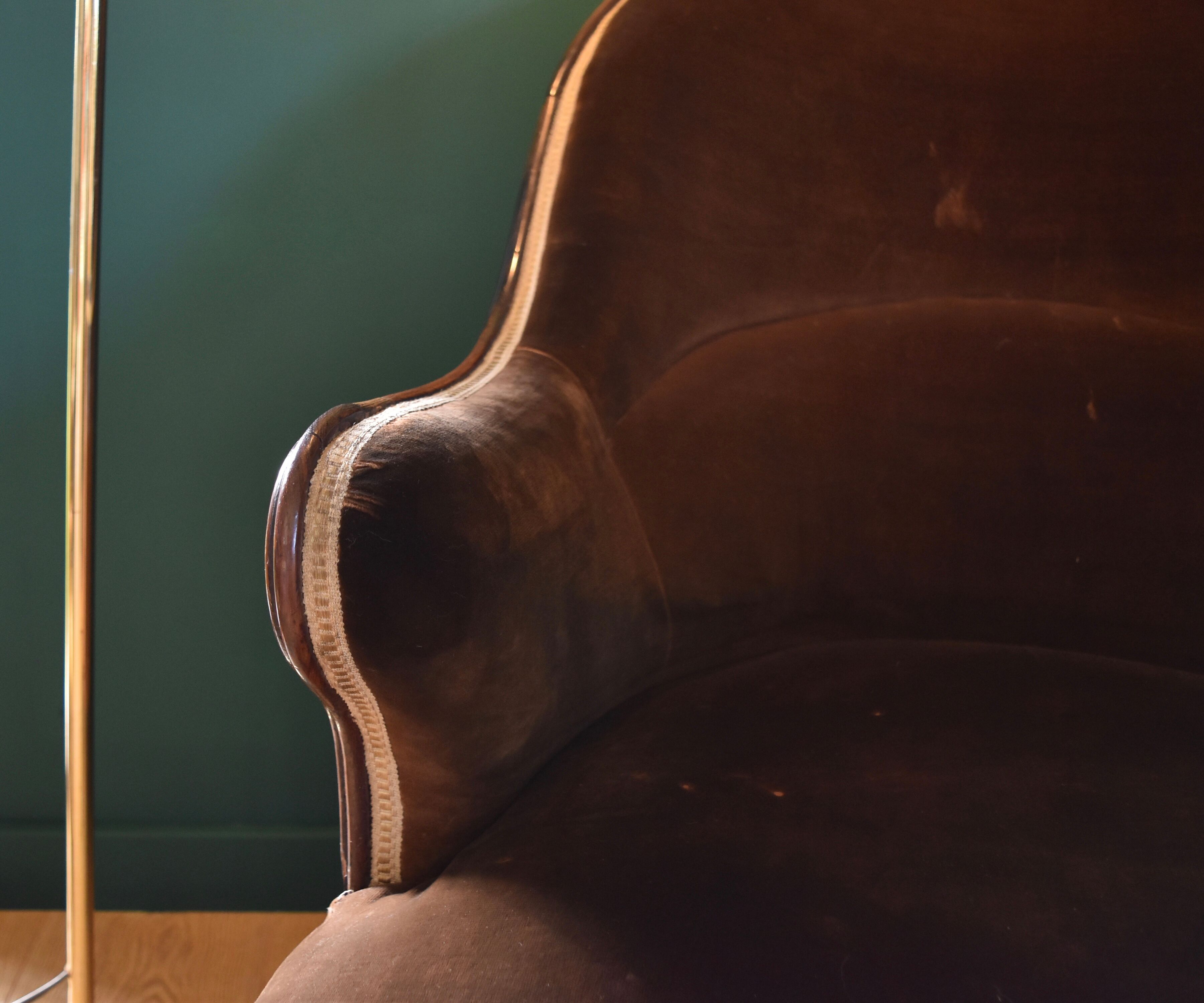 Fauteuil crapaud chocolat