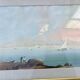 Superb old gouache depicting a classic and lively view of the bay.