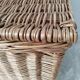 Old toy box in rattan, wicker, bench, end of bed