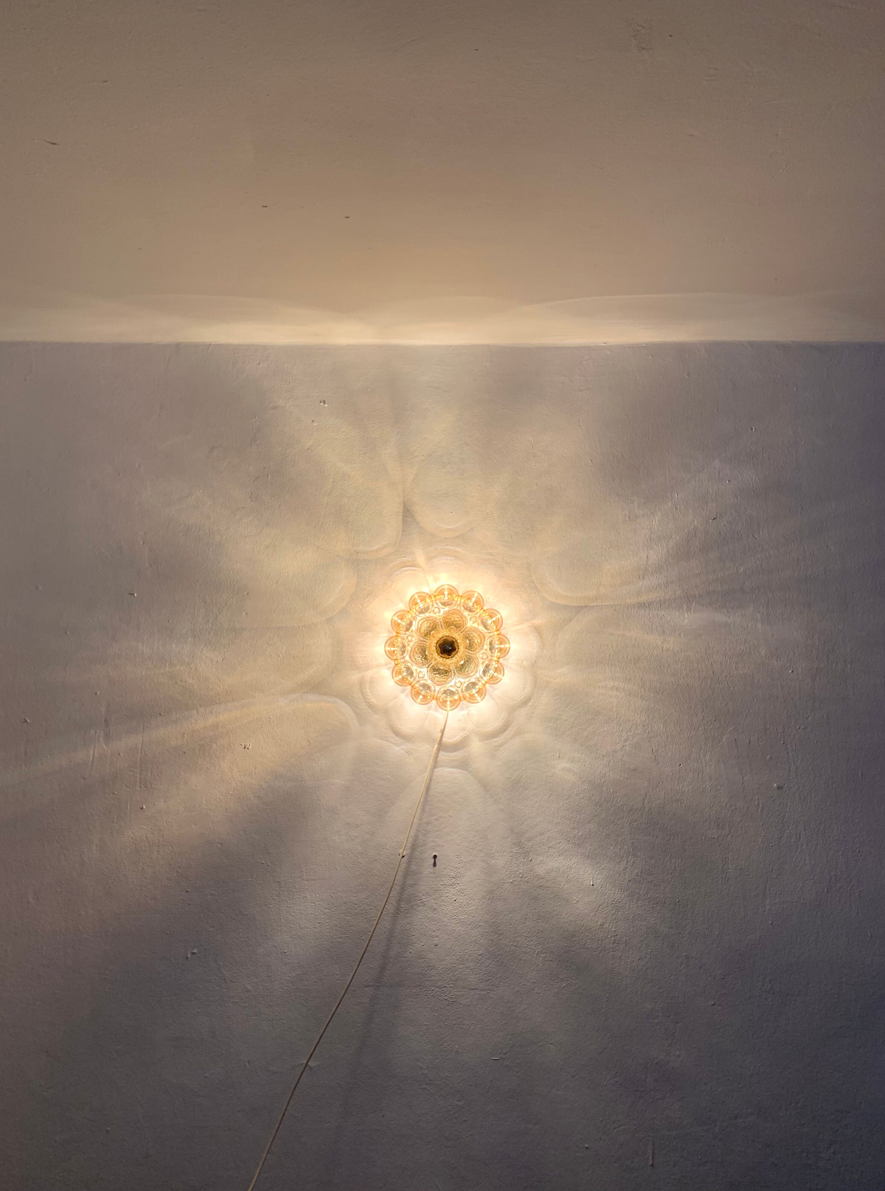Large Bubble Glass Wall Lamp or Flush Light by Helena Tynell for Glashütt