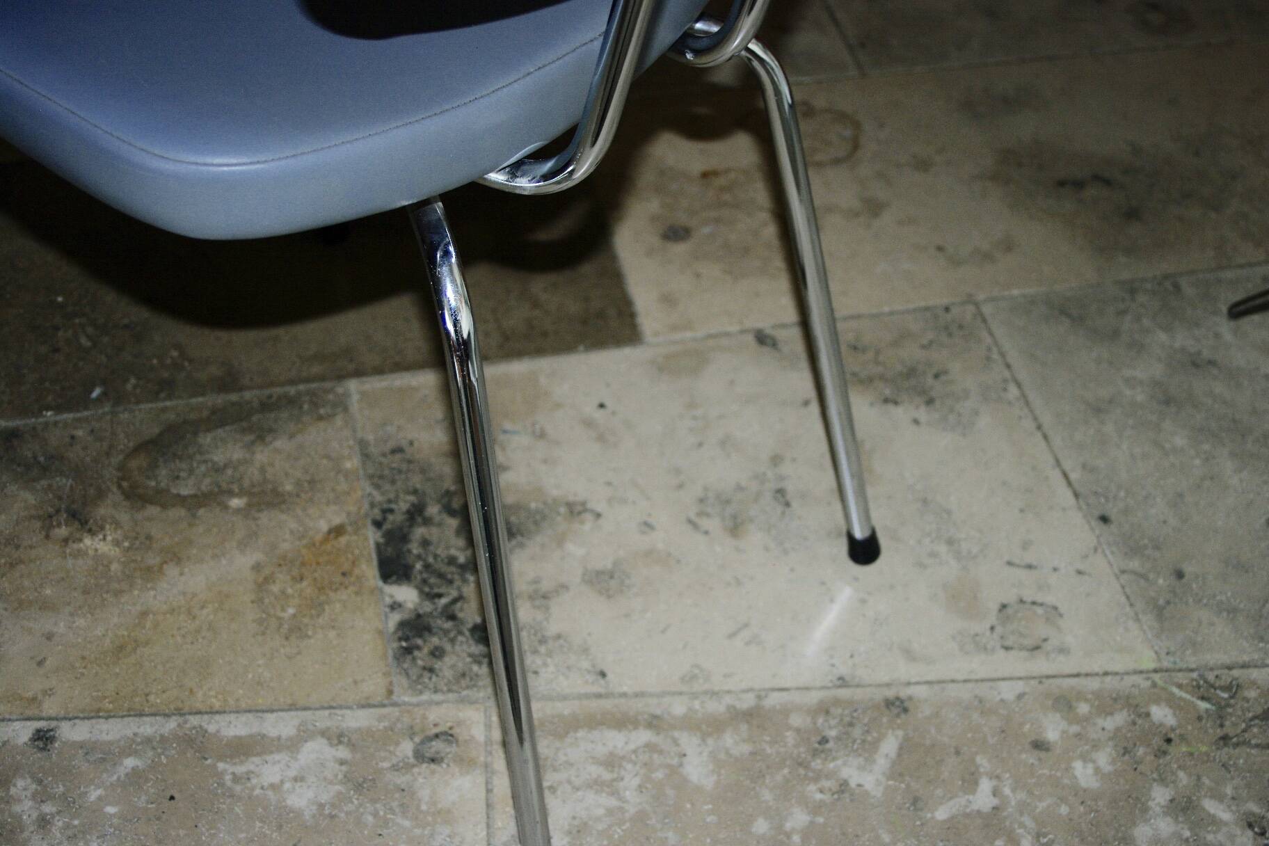 Vintage ski and chrome chair 1950