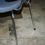 Vintage ski and chrome chair 1950