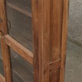 Old wooden glazed wall cabinet