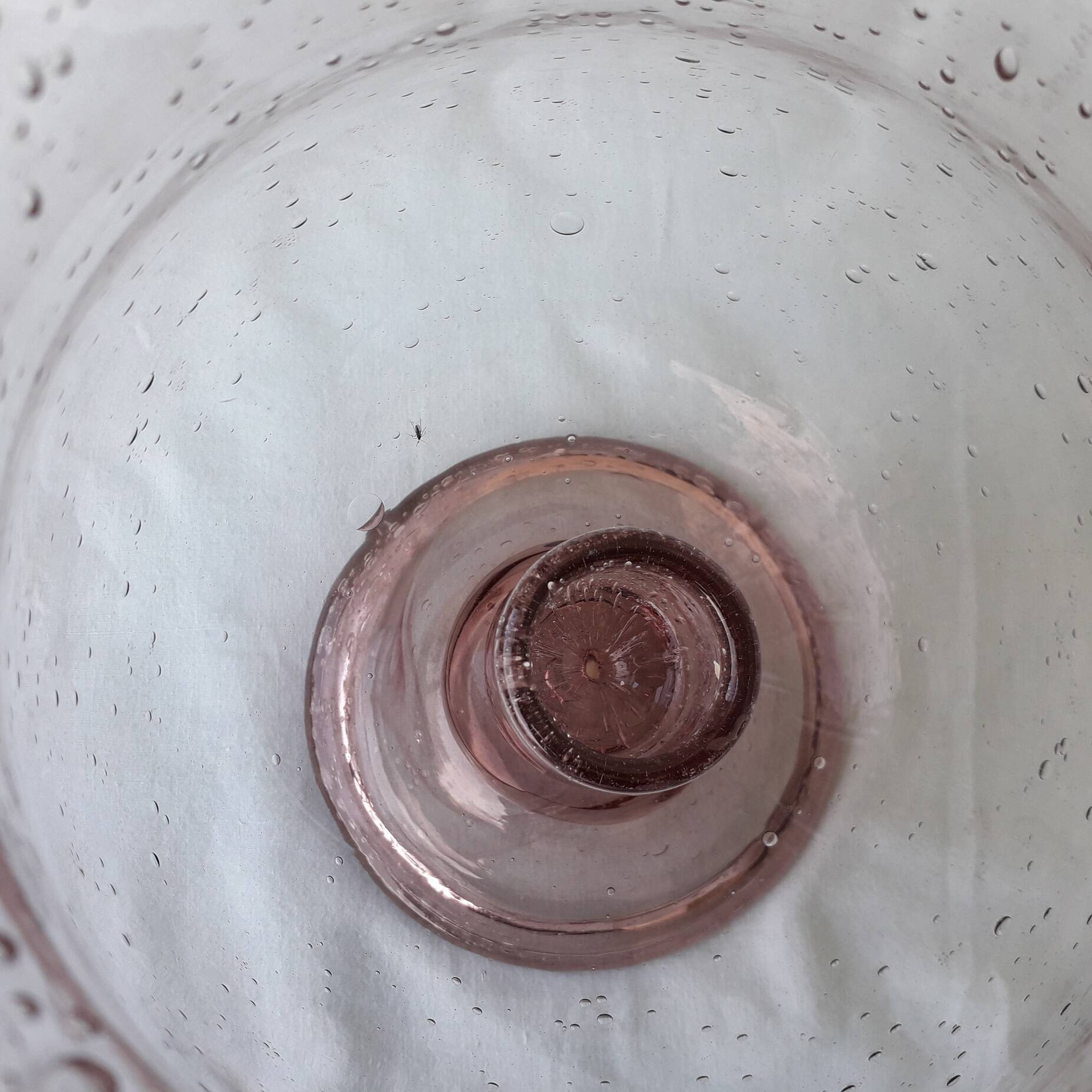 Bubble glass candlestick