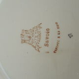 2 earthenware plates of gien model savoie diam 24.5 cm