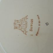 2 earthenware plates of gien model savoie diam 24.5 cm