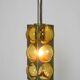 1960s Space Age pendant lamp by Temde made of glass and nickel-plated metal