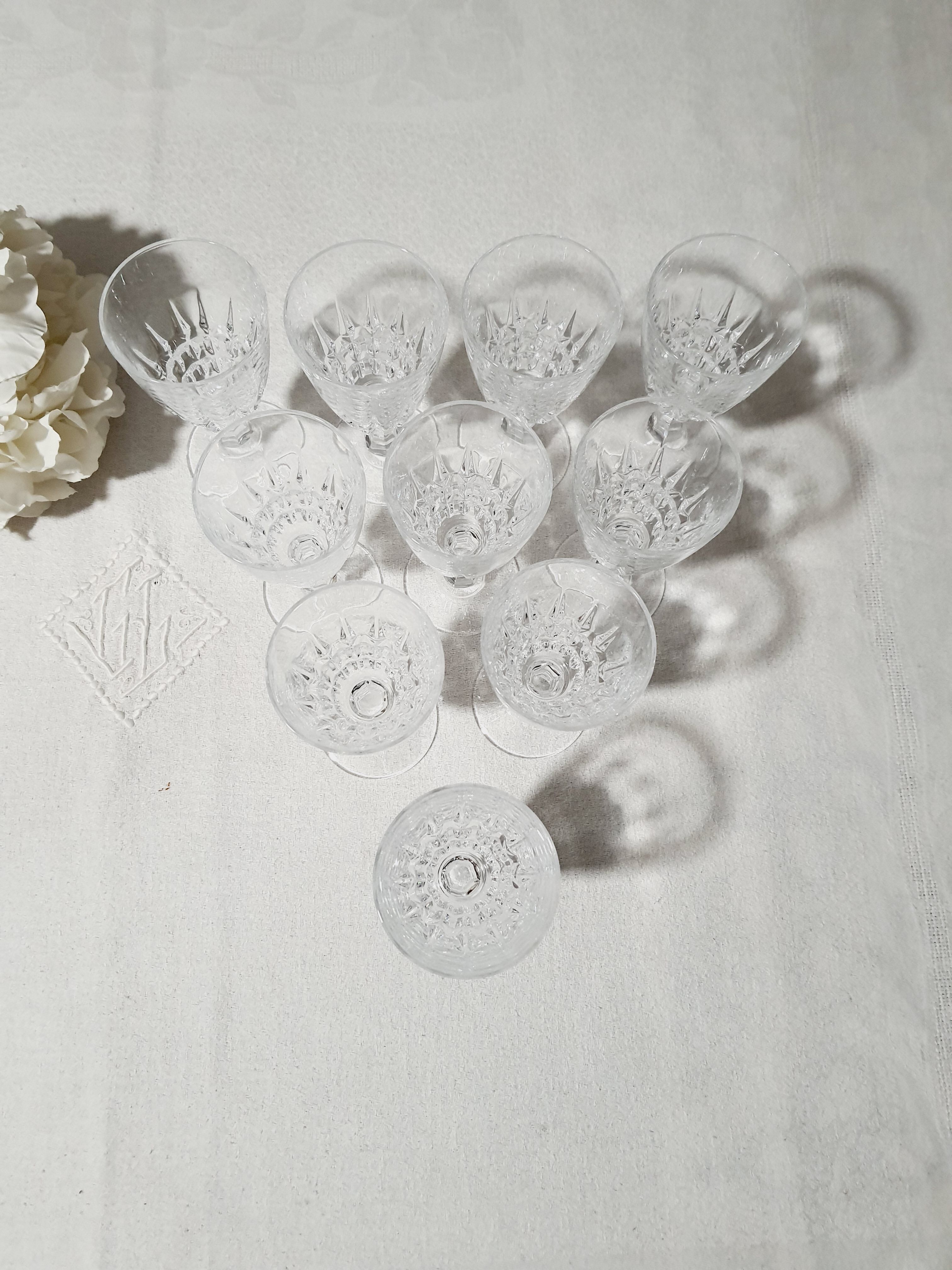 10 glass of white wine Crystal of Arques Pompadour