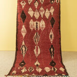 Vintage azilal, berber rug, 143 x 310