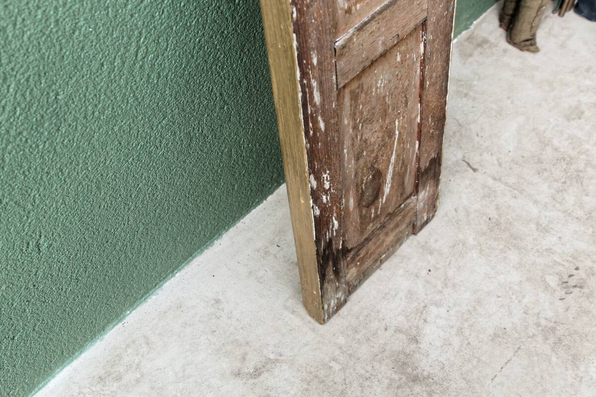 Mercury mirror, carved wood