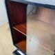 French Art Deco Half Cabinet in Black Lacquer and Mahogany, 1930