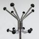 Coat rack with 12 chrome and black plastic hooks, 1960s