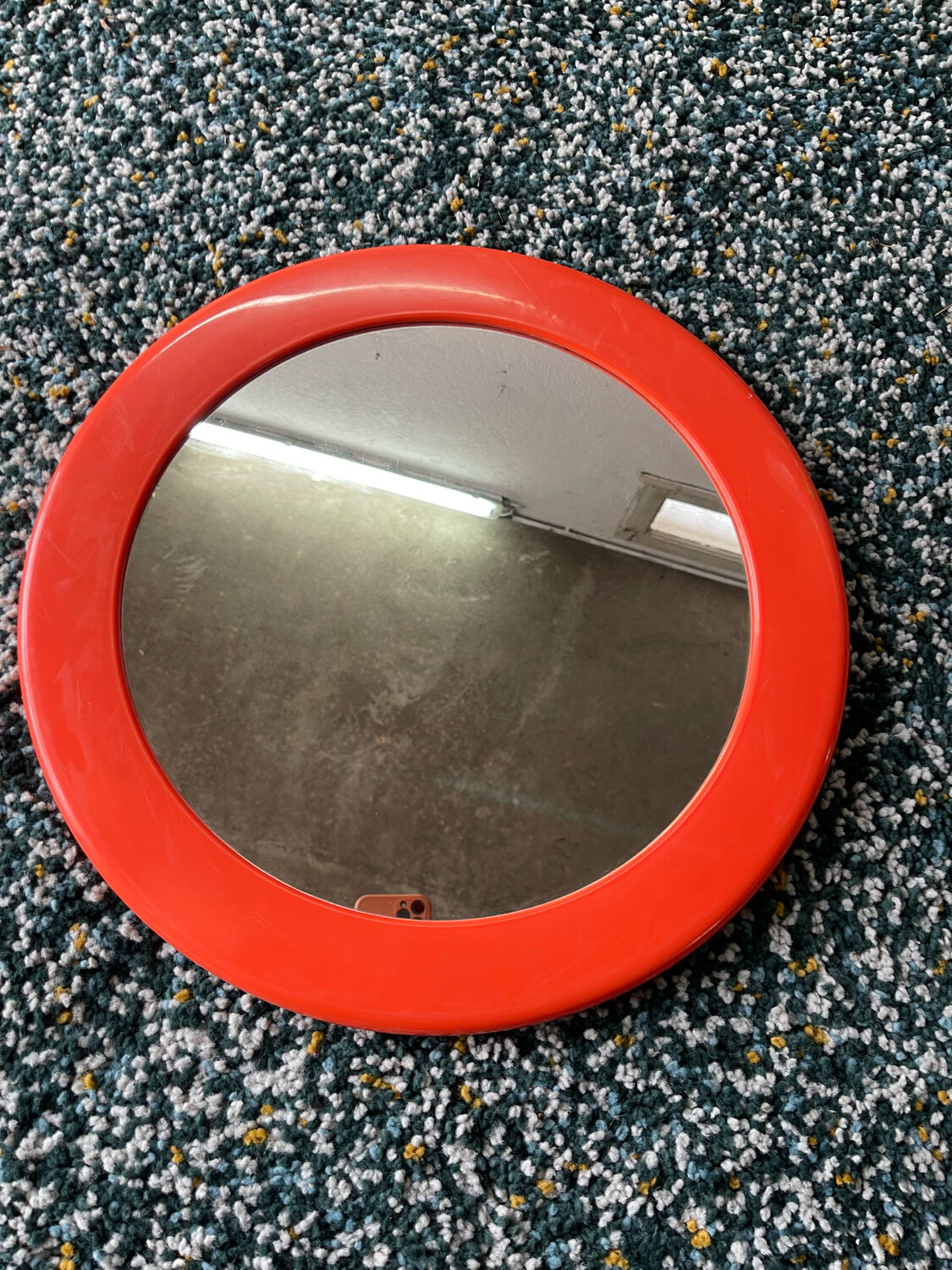 Authentic syla mirror in orange plastic from the 70s / seventies / space age