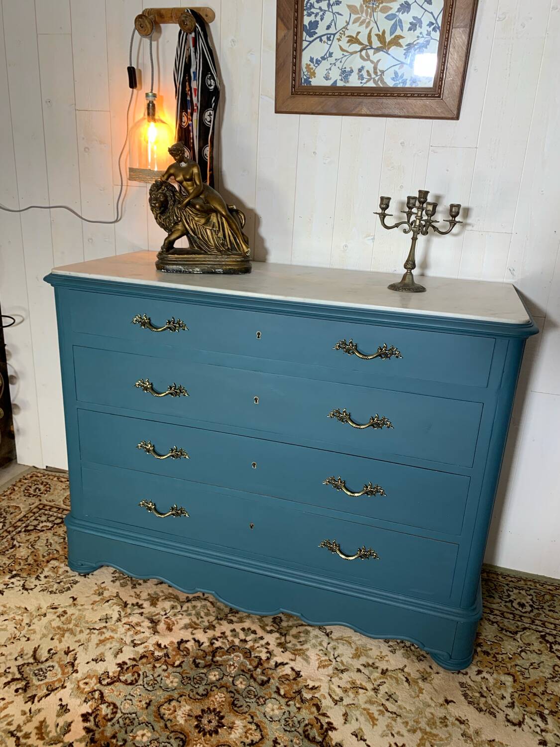 Commode plateau marbre